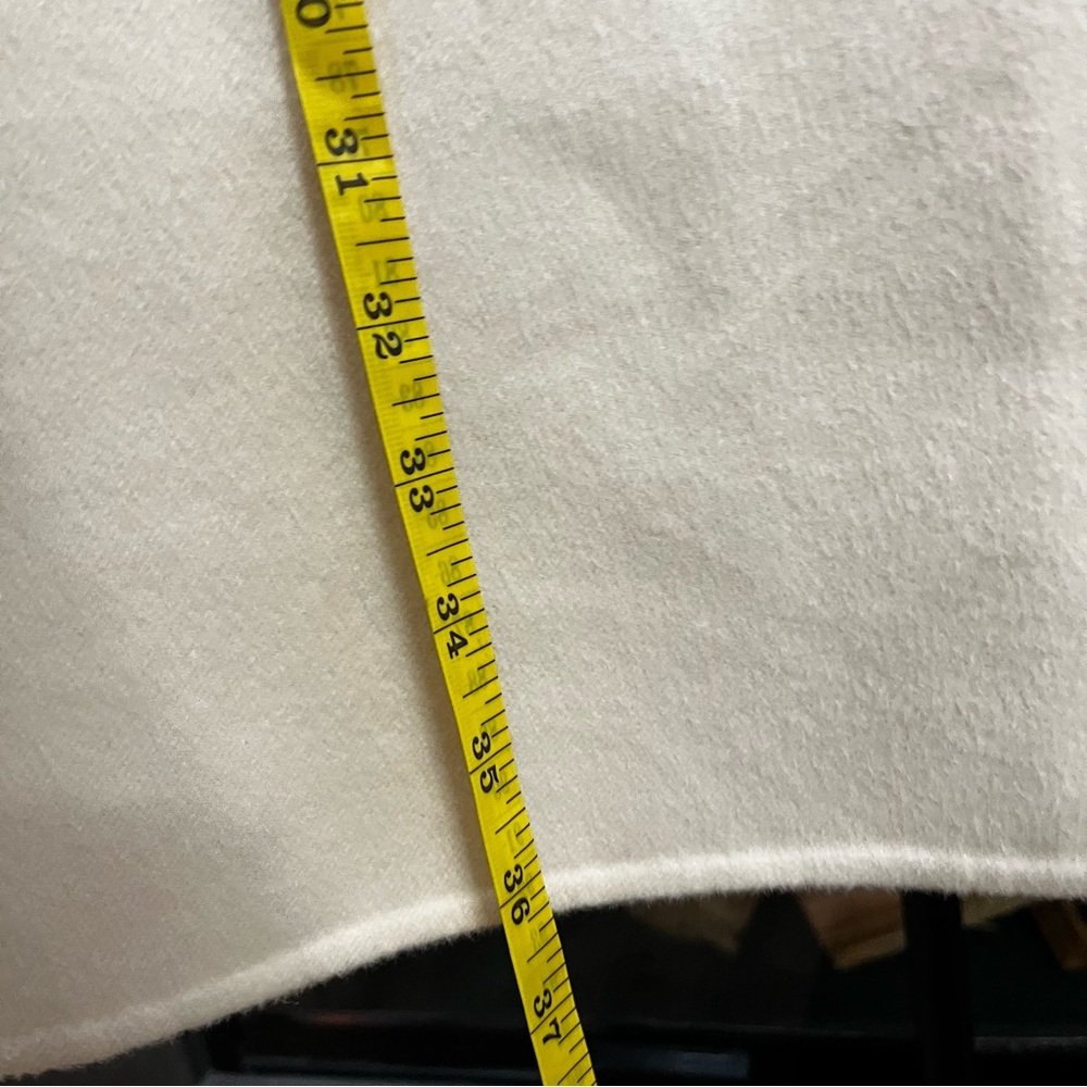 Prada Wool Collarless Coat Off White Size 42 - Picture 13 of 16
